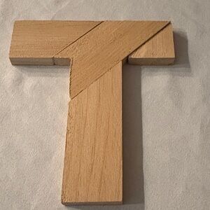 Wooden T Puzzle with Wooden Box